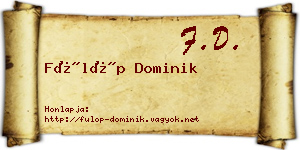 Fülöp Dominik névjegykártya