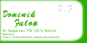 dominik fulop business card