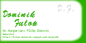 dominik fulop business card